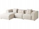 Beliani Narożnik dla 3 osób DOLVA Jasnobeżowy Prawostronny 4