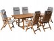 Beliani Zestaw ogrodowy dla 6 osób JAVA PREMIUM Drewno akacjowe Szary melanż 1