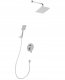 Zestaw prysznicowy Beliani Zestaw prysznicowy podtynkowy z deszczownicą GUARATUBA Srebrny 1