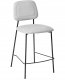 Beliani Zestaw 2 krzeseł barowych DUETTE Len syntetyczny Jasnoszary 4