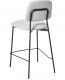 Beliani Zestaw 2 krzeseł barowych DUETTE Len syntetyczny Jasnoszary 6