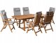 Beliani Zestaw ogrodowy dla 6 osób JAVA PREMIUM Drewno akacjowe Jasnoszary 1