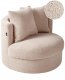 Beliani Fotel DALBY Boucle Beżowy 1