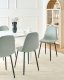 Beliani Zestaw 4 krzeseł do jadalni CRANDALL Jasnozielony 2