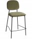 Beliani Zestaw 2 krzeseł barowych DUETTE Welur Oliwkowy 4
