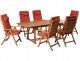 Beliani Zestaw ogrodowy dla 6 osób JAVA PREMIUM Drewno akacjowe Czerwony 1