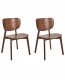 Beliani Zestaw 2 krzeseł do jadalni OVERLY Drewno Ciemnobrązowy 1