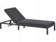 Beliani Leżak ogrodowy LARIANO Metal Grafitowy 1