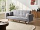 Beliani Sofa rozkładana dla 3 osób HJULBY Szary 2