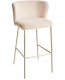 Beliani Zestaw 2 krzeseł barowych MINA II Boucle Jasnobeżowy 4