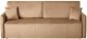 Beliani Sofa rozkładana dla 3 osób EGGE Welur Jasnobrązowy 1