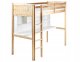 Beliani Łóżko na antresoli z biurkiem Drewno sosnowe FOUCAMONT 90 x 200 cm Jasnobrązowy 1