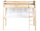 Beliani Łóżko na antresoli z biurkiem Drewno sosnowe FOUCAMONT 90 x 200 cm Jasnobrązowy 4