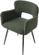 Beliani Zestaw 2 krzeseł do jadalni SANILAC Boucle Ciemnozielony 7