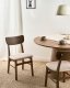 Beliani Zestaw 2 krzeseł do jadalni ANOKA Drewno Ciemny brąz/ beżowy 2
