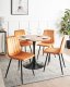 Beliani Zestaw 4 krzeseł do jadalni KALISPELL Welur Pomarańczowy 3