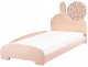 Beliani Łóżko dziecięce Królik Boucle PERROS 90 x 200 cm Beżowy 1
