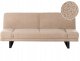 Beliani Sofa rozkładana dla 2 osób YORK Boucle Piaskowy 1