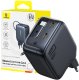 Ładowarka Baseus Ładowarka ścienna EnerCore CJ11 67W 2xUSB-C z chowanym kablem USB-C 0,8 m czarny E0121E00 (6932172696498) 1