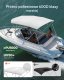 Aptel Daszek bimini 4 łuki szary poliester wodoodporny aluminiowa rama ochrona UV 4