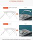 Aptel Daszek bimini 4 łuki szary poliester wodoodporny aluminiowa rama ochrona UV 6