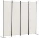 P&C Parawan pokojowy 4-panelowy składany tkanina wolnostojący biały 1