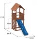 Plum Plac zabaw drewniany DUMO Ogródkowy Raj 1 ze zjeżdżalnią 220 cm dla dzieci 3