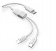 Kabel USB SBS Kabel Przewód SBS Splitter USB-C do 2xUSB-C 60W+25W 1,5 metra Biały 1