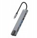 HUB USB XO XO adapter HUB HUB003 8w1 HDMI 4K 2x USB 3.0 USB-C PD 100W USB-C RJ45 SD micro SD 3