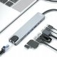 HUB USB XO XO adapter HUB HUB003 8w1 HDMI 4K 2x USB 3.0 USB-C PD 100W USB-C RJ45 SD micro SD 5