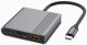HUB USB Gembird GEMBIRD Adapter wieloportowy USB typu C 3w1 port USB + HDMI + wideo USB-C kolor szary 1