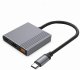 HUB USB Gembird GEMBIRD Adapter wieloportowy USB typu C 3w1 port USB + HDMI + wideo USB-C kolor szary 3