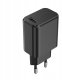 Ładowarka Setty ładowarka sieciowa 1x USB 3A czarna + kabel USB-C 1,0 m 1