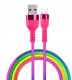Kabel USB Gembird USB-A - USB-C 1.2 m Wielokolorowy (GSM171576) 1