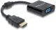 Adapter AV Delock Adapter HDMI wtyk do gniazda VGA czarny 1