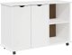 vidaXL vidaXL Rolkowa szafka Biały 100 x 39 x 65,5 cm Lite drewno sosnowe 2