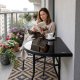 ModernHome Stolik półokrągły MultiGarden szklany wytrzymały 12