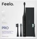 Szczoteczka Feelo Szczoteczka soniczna Feelo Pro Premium Set Czarna Akumulatorowa 4 końcówki 10