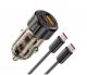 Ładowarka Kaku Ładowarka Samochodowa Toocki 60W 2 porty + Kabel 1m 1
