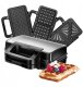 Opiekacz MPM Opiekacz 3w1 gofrownica grill MPM MOP-43M 3w1 inox 1000 W 12