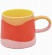 Cup&You KUBEK CERAMICZNY NA KAWĘ HERBATĘ CZEKOLADĘ POMARAŃCZOWO-CZERWONY Z UCHWYTEM 400 ML PREZENT UPOMINEK DLA KOBIETY MAMY ŻONY BABCI DZIEWCZYNY KOLEŻANKI NIEJ 1