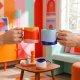 Cup&You KUBEK CERAMICZNY NA KAWĘ HERBATĘ CZEKOLADĘ ZIELONO-NIEBIESKI Z UCHWYTEM 400 ML PREZENT UPOMINEK DLA KOBIETY MAMY ŻONY BABCI DZIEWCZYNY KOLEŻANKI NIEJ 4