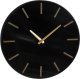 Mica Decorations ZEGAR ŚCIENNY ALUMINIOWY CZARNY ŚR. 35,5CM MICA 2