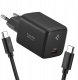 Ładowarka Spigen SPIGEN EE451EU ESSENTIAL 1-PORT NETWORK CHARGER 45W + TYPE-C CABLE BLACK 1