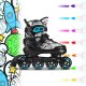 Nils Extreme NH10907 4w1 ŁYŻWOROLKI Z WYM. PŁOZĄ HOKEJOWĄ TINTY ZIELONE ROZM. S(31-34) NILS EXTREME 2