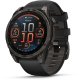 Smartwatch Garmin Inteligentny zegarek Fenix 8 – 47 mm, AMOLED Sapphire, Titan DLC w kolorze szarego węgla z silikonowym pasek w kolorze czarno-szarym 1