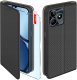krainaGSM Etui z klapką do Realme C53 | C51|NOTE 50 Zamykane Czarne Futerał +Szkło 9H 7