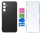 krainaGSM ZESTAW Etui do Samsung A34 5G | Matowe Czarne Silikon Slim +SZKŁO 13