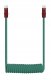 Newell Kabel Newell USB-C - USB-C 100 W, 1,5 m, silikonowy, spiralny, zielono-bordowy 2