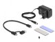 Stacja dokująca Delock USB Type-C™ Konwerter dla 1 x M.2 NVMe SSD + 1 x SATA SSD / HDD z funkcją klonowania 2